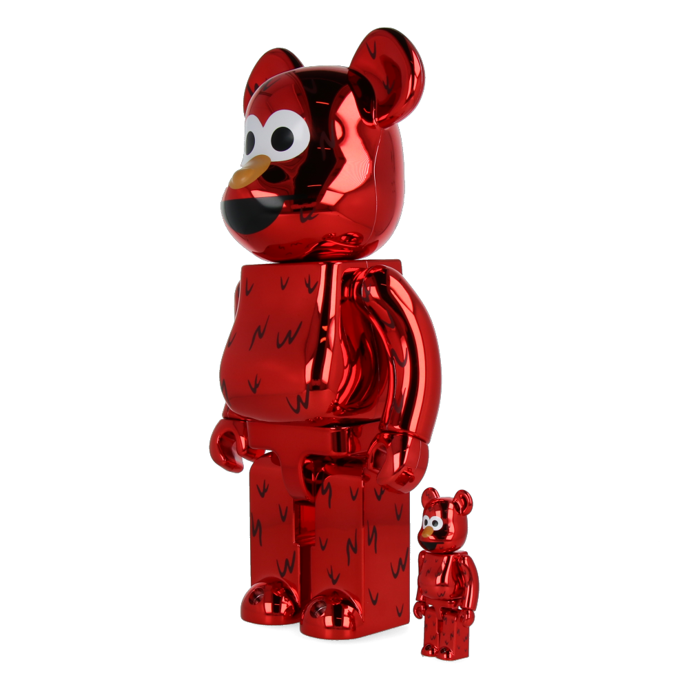 400% + 100% Bearbrick Elmo Chrome Ver.