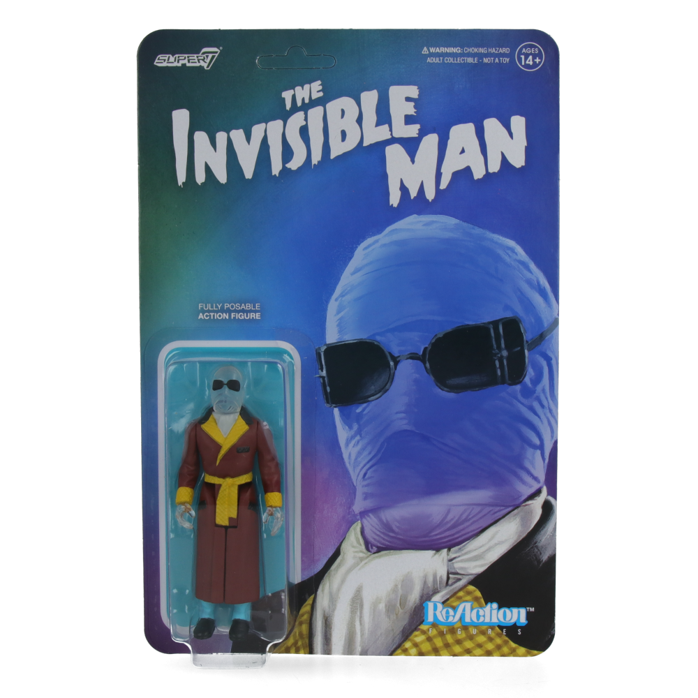 The Invisible Man (Clear) - Universal Monsters ReAction Figures Super7