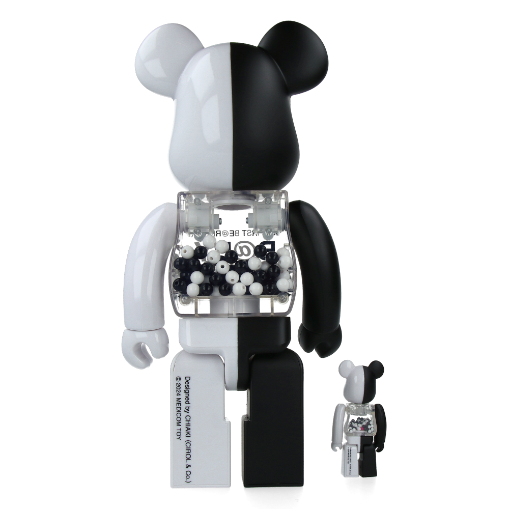 400% + 100% Bearbrick My First Baby Black & White