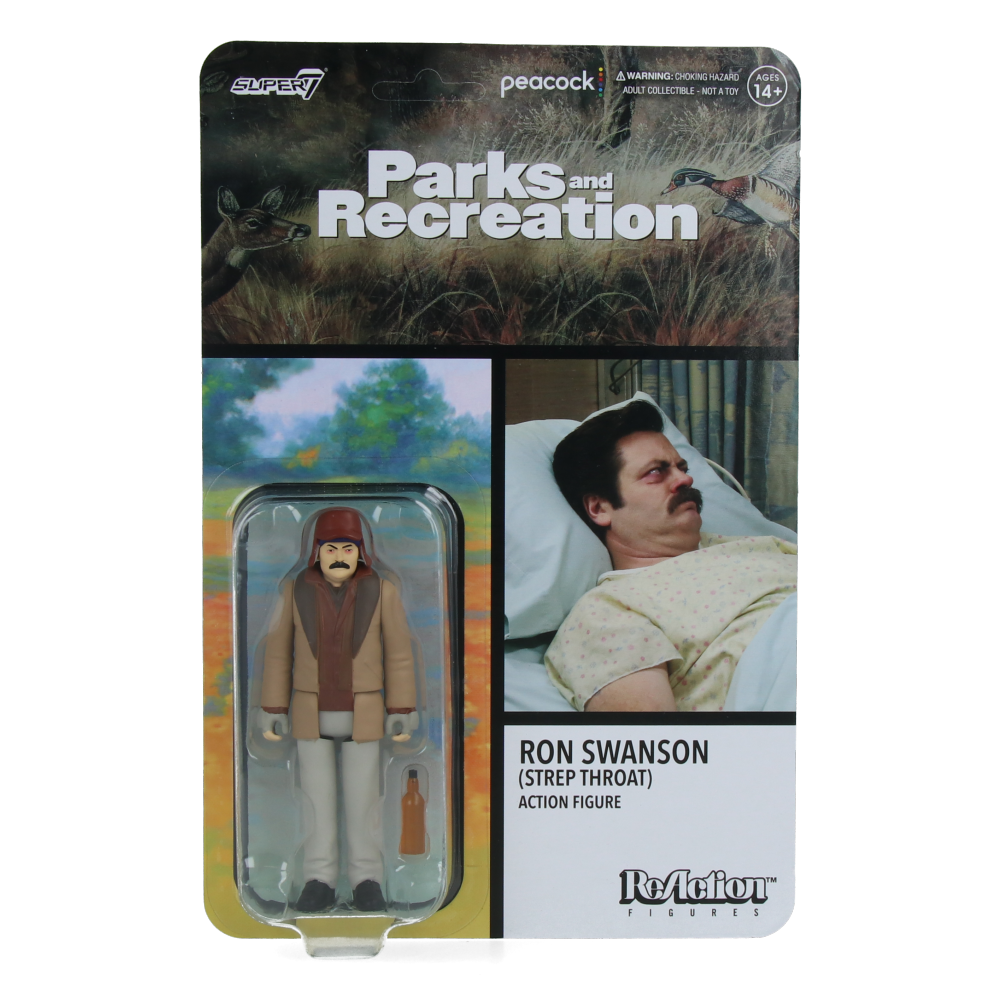 Ron Swanson (Strep Throat) - Parks and Recreation ReAction Figures Wave 4