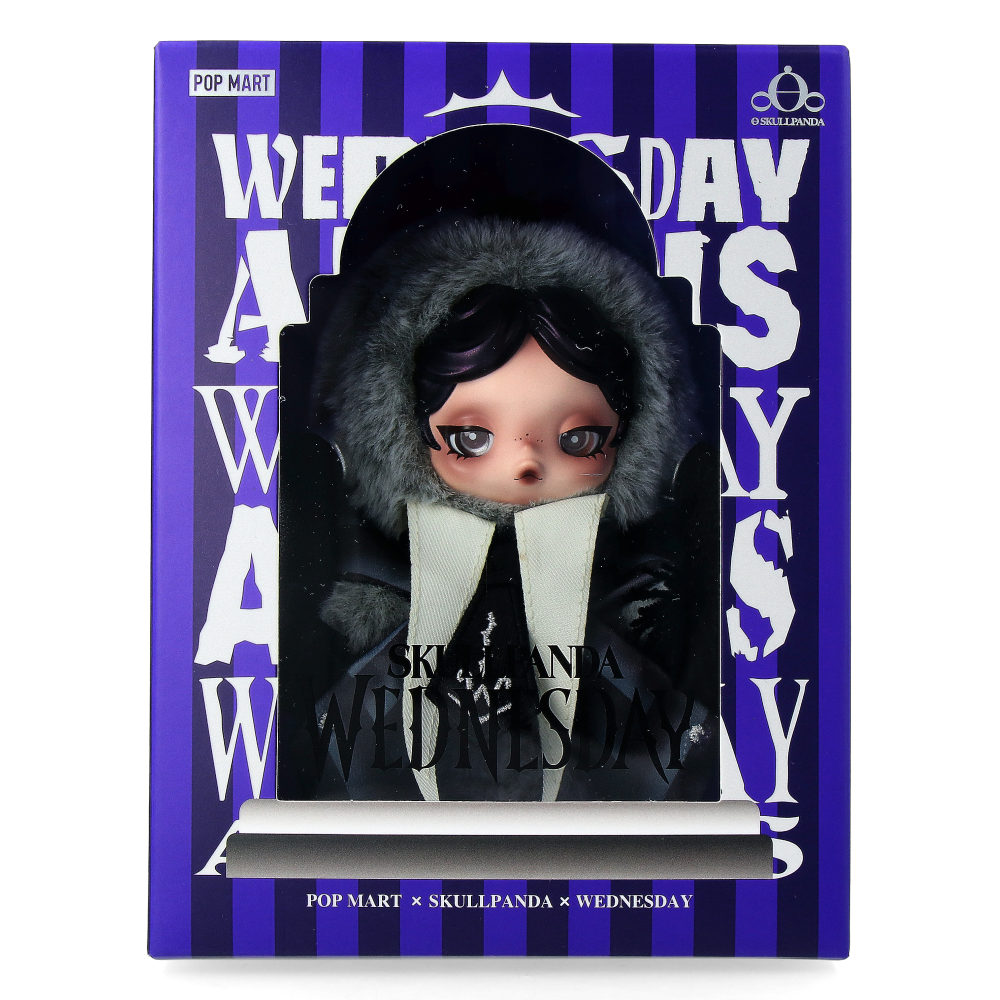 Skullpanda x Wednesday Plush (Nevermore Academy Uniform Version)