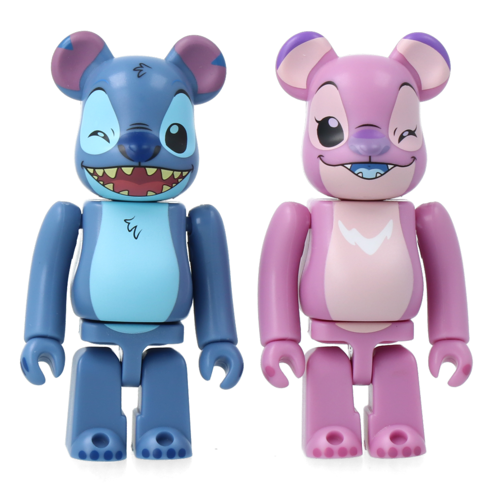 100% Bearbrick Stitch and Angel (2pcs set)