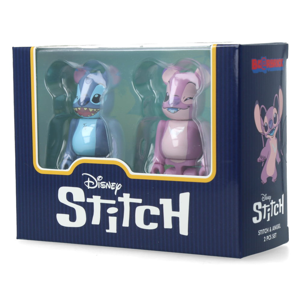 100% Bearbrick Stitch and Angel (2pcs set)