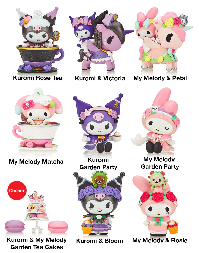 Tokidoki x Kuromi & My Melody Garden Party Display (8pcs)