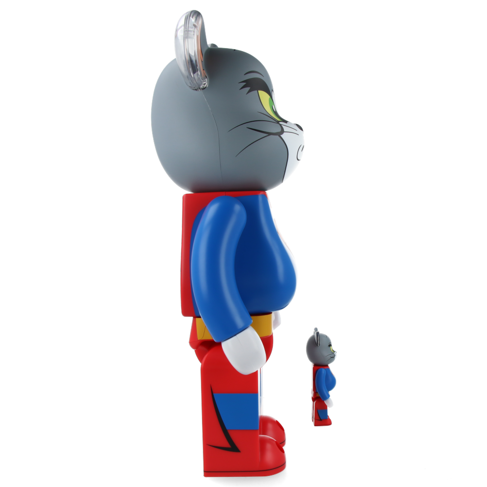 400% + 100% Bearbrick Tom and Jerry as Superman