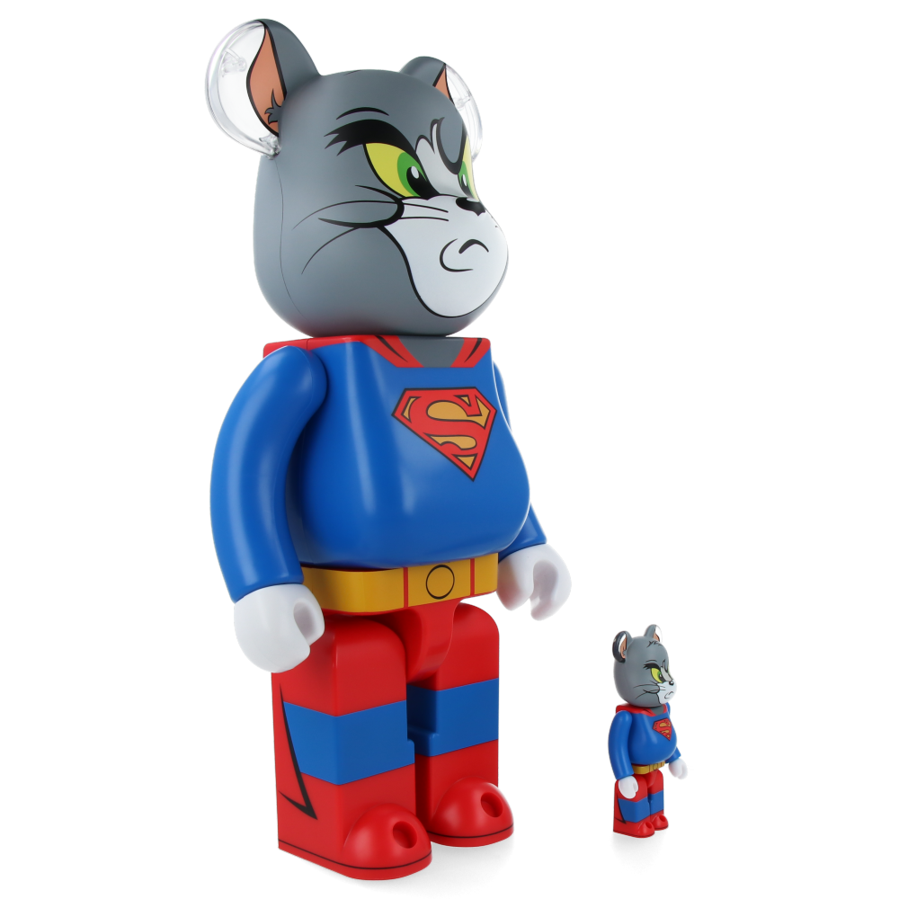 400% + 100% Bearbrick Tom and Jerry as Superman