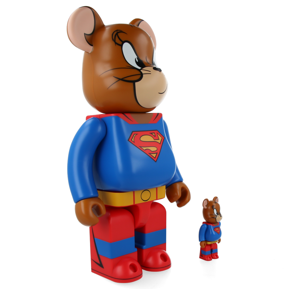 400% + 100% Bearbrick Tom and Jerry as Superman