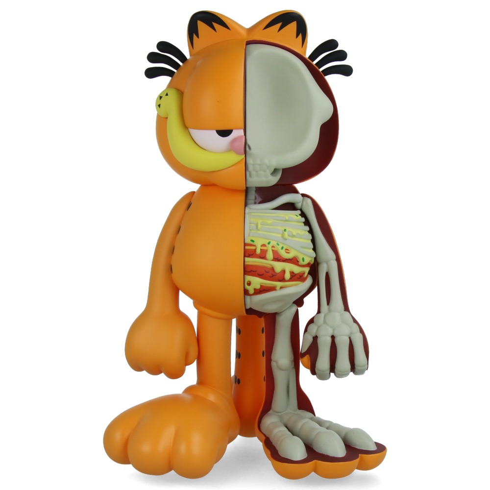 Mighty Jaxx Statuina Garfield XXRAY Plus Da Collezione - Jason Freeny Vinyl Art Toy 20cm - Figura Dissezionata Con Sorpresa Lasagna - Giocattolo Da Collezione Per Adulti