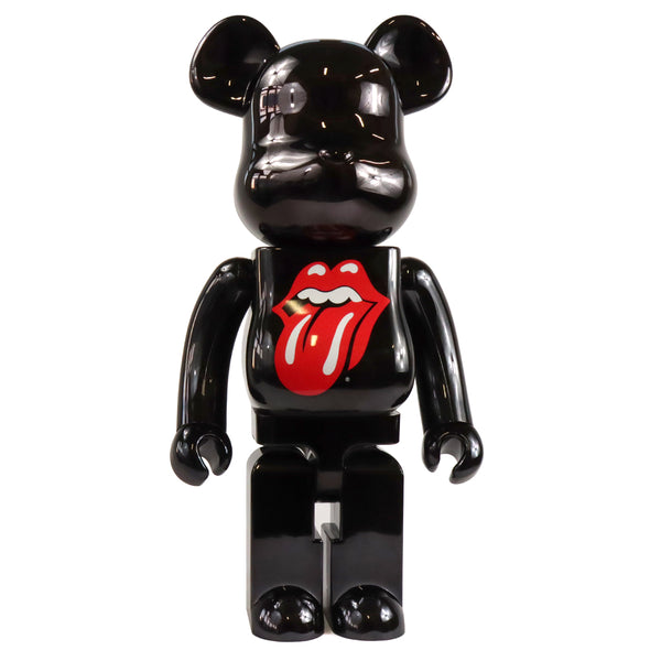 1000% Bearbrick The Rolling Stones Lips & Tongue - Black Chrome Ver.