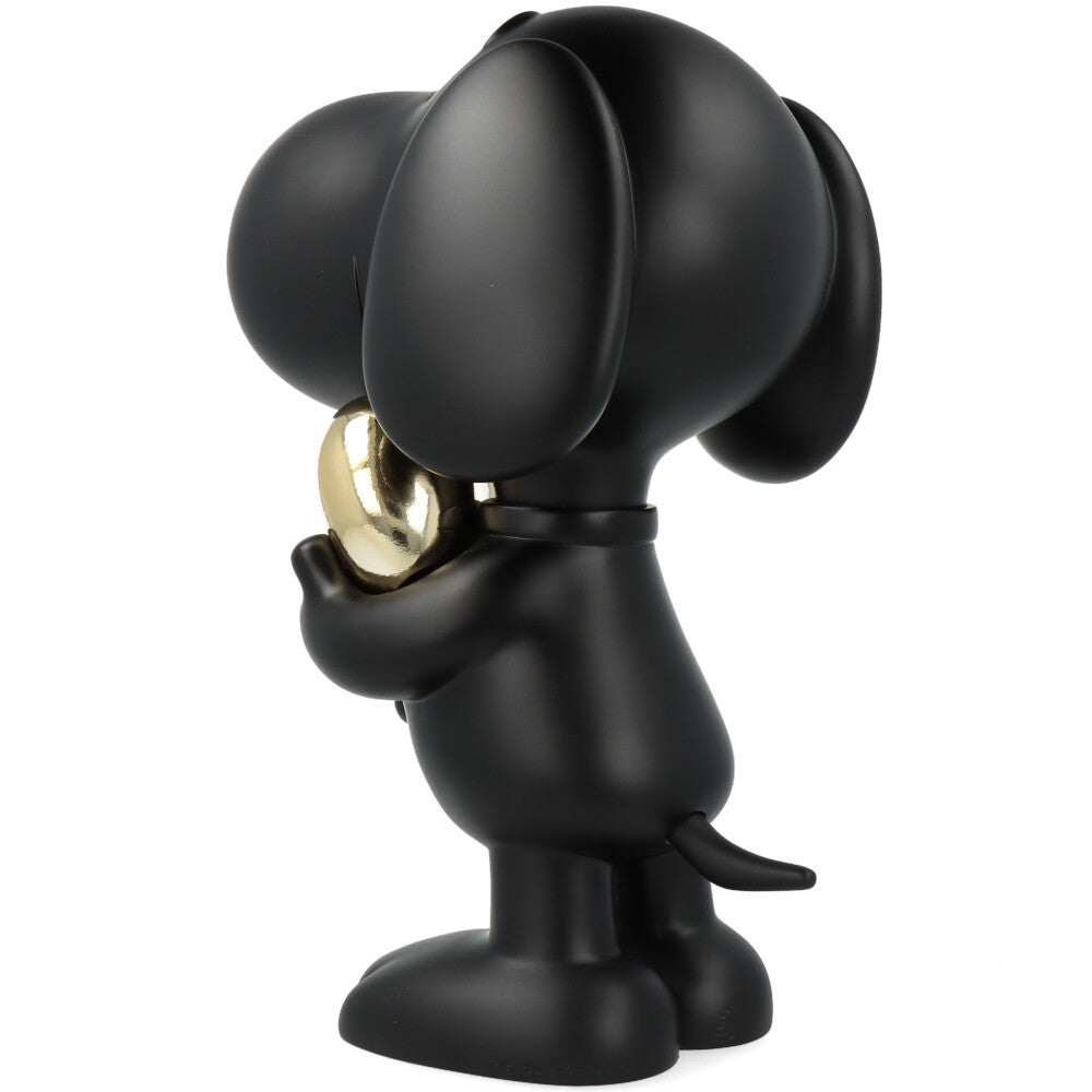Snoopy Coeur Noir Mat et Or - (Peanuts)