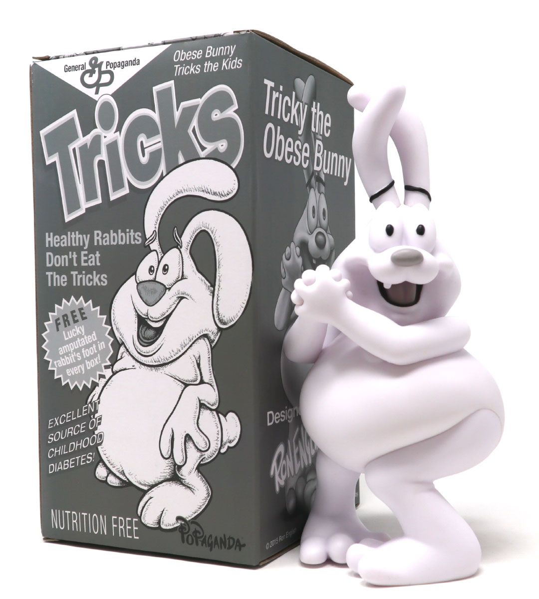 Tricky the Obese Bunny Monotone  - Ron English