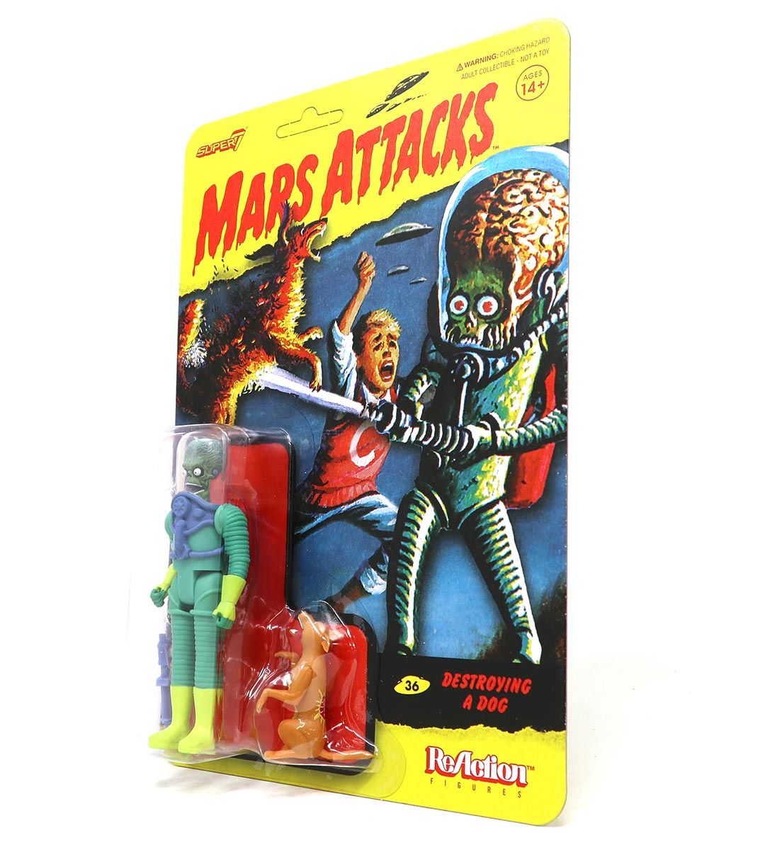 Destroying a dog - Mars Attacks - ReAction figure