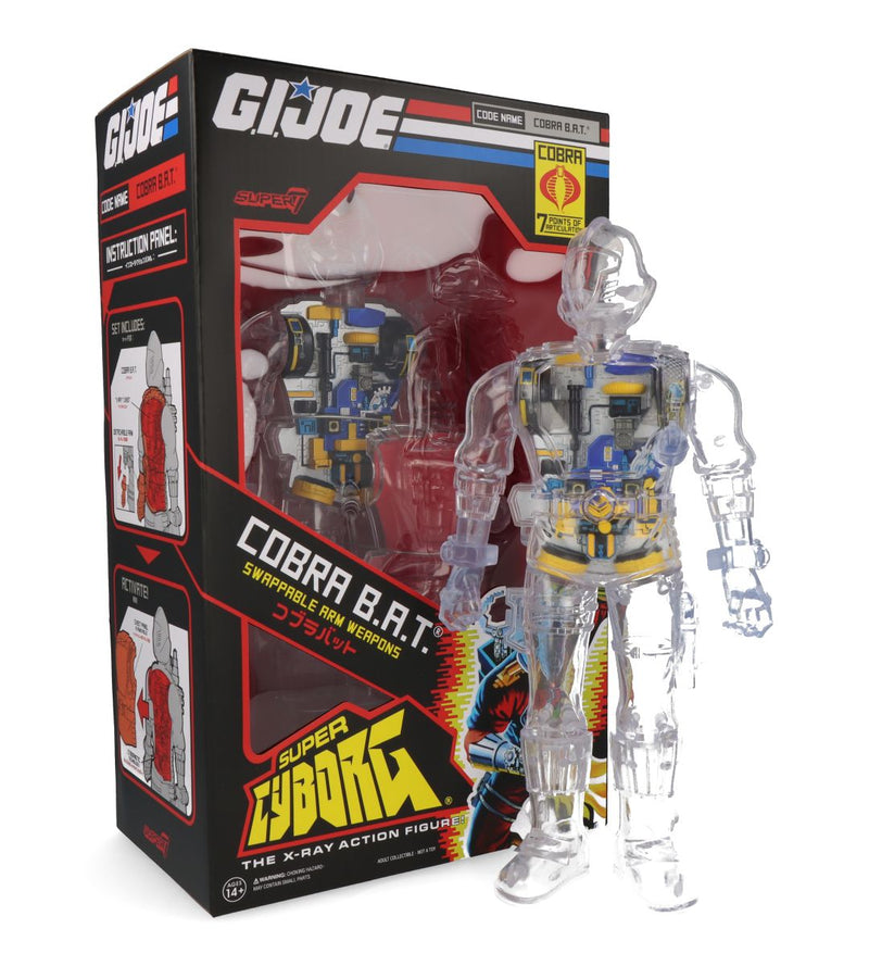 Cobra B.A.T. Clear- G.I. Joe Super Cyborg - ReAction figure