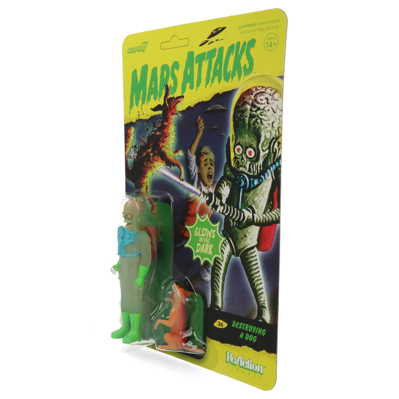 Destroying a Dog (Glow) - Mars Attacks wave 2 - ReAction figure