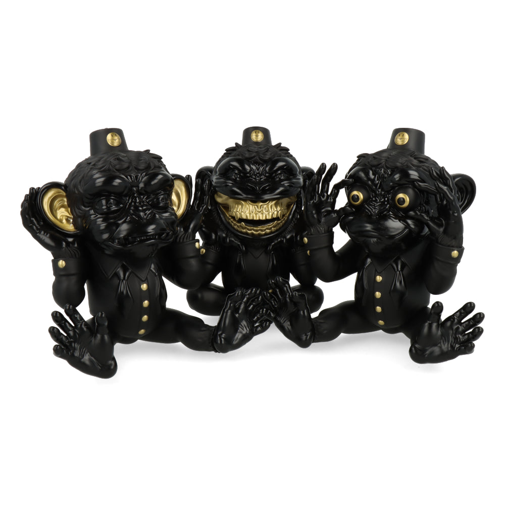 More Evil Monkeys - Black - Set de 3 piezas
