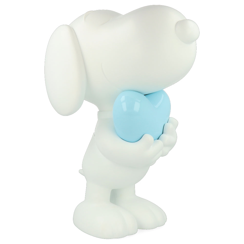 Snoopy Blanc Mat & Coeur Bleu Pastel (Peanuts)