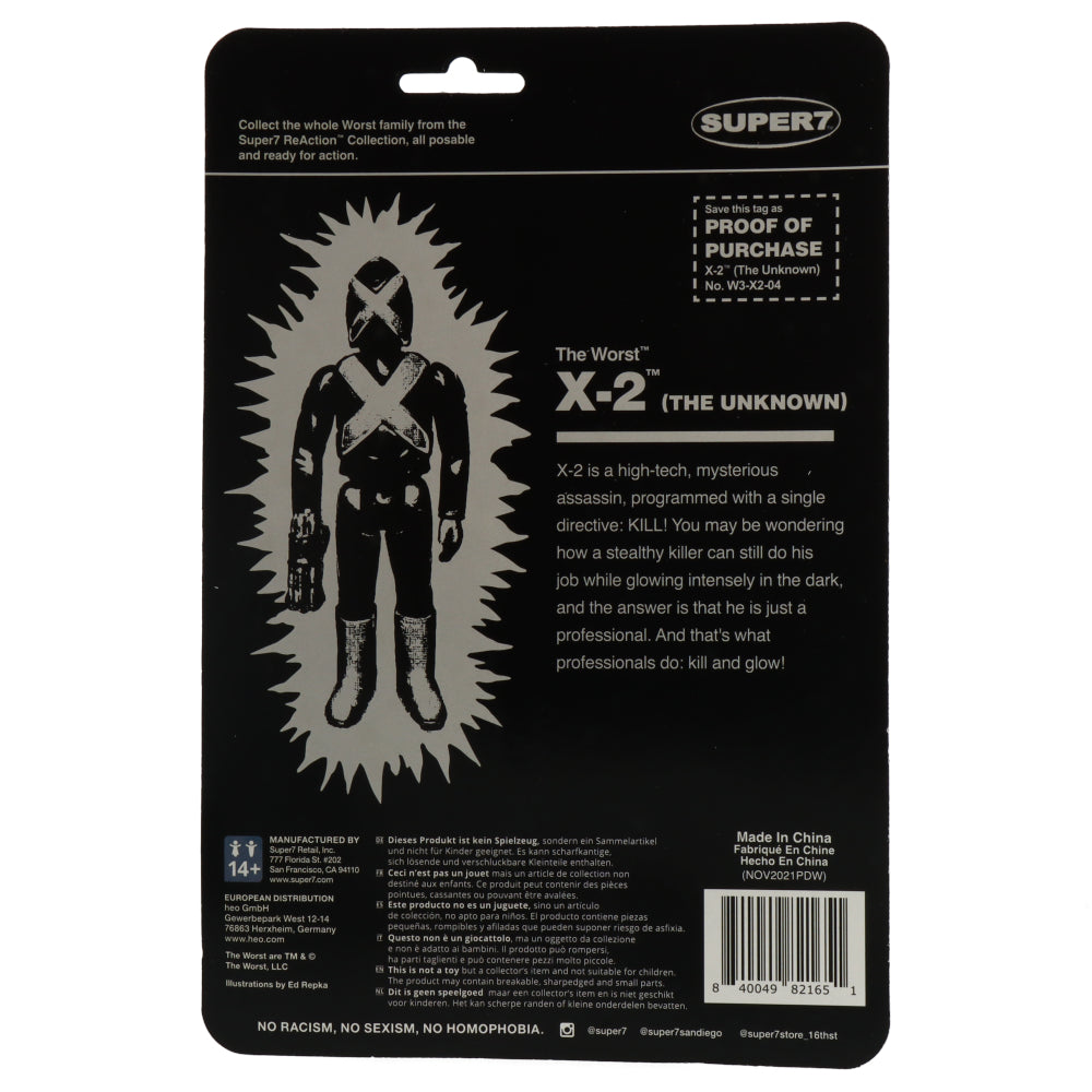 X-2 (Monster Glow) - The Worst - ReAction figure