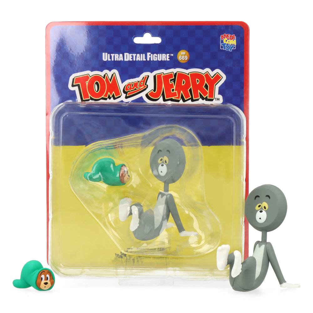 Figura UDF Tom & Jerry Series 3: Tom Head en forma de sartén y Jerry en la manguera de vinilo